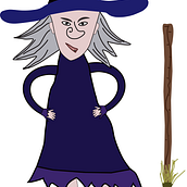 Witch for story on youtube channel. Graphic Design project by Mariya Shkryaga - 10.27.2023