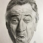 Robert de Niro. Pencil Drawing, Realistic Drawing, and Portrait Drawing project by julieta oliva - 11.17.2023