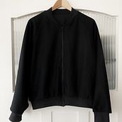 My All Black Bomber Jacket. Fashion Design, Sewing, Patternmaking, and Dressmaking project by Mirjam - 11.18.2023