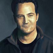 Matthew Perry tribute. Painting, Digital Illustration, Digital Design, and Digital Painting project by Frank - 11.03.2023