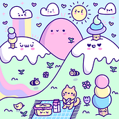 Mi proyecto del curso: Diseño de mundos kawaii: crea ilustraciones alegres. Character Design, Digital Illustration, and Manga project by Grecia Urdapilleta - 11.17.2023