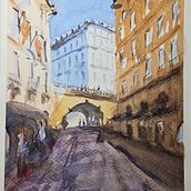 Mein Abschlussprojekt für den Kurs: Architektonische Darstellung mit Aquarell. Watercolor Painting, and Architectural Illustration project by Almut Ames - 11.19.2023