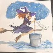 My project for course: Watercolor Techniques for Dreamlike Illustrations. Un progetto di Illustrazione tradizionale, Disegno, Pittura ad acquerello e Illustrazione editoriale di elizabethvinals - 18.11.2023