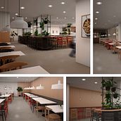 Mi proyecto del curso: Diseño de interiores para restaurantes. Interior Architecture, Interior Design, Interior Decoration, Retail Design, and Spatial Design project by sergi bellvert comas - 11.10.2020