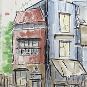 Mon projet du cours : Esquisses d'architecture expressives aux feutres de couleur Ein Projekt aus dem Bereich Skizzenentwurf, Zeichnung, Architektonische Illustration, Sketchbook und Illustration mit Tinte von benj2702_bg - 20.11.2023