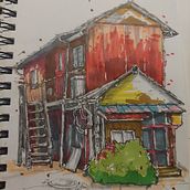 Meu projeto do curso: Desenho arquitetônico expressivo com marcadores coloridos. Un projet de Dessin, Carnet de croquis, Illustration à l'encre, Esquisse  et Illustration architecturale de Ana Beatriz Linardi - 17.11.2023