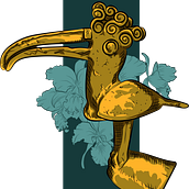 Pajaro Zinu - Figura precolombina. Een project van Traditionele illustratie, Vectorillustratie, Digitale illustratie,  Botanische illustratie y Naturalistische illustratie van Andrés Leonardo Alvis Ascencio - 20.11.2023