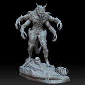 Mi proyecto del curso: Modelado en ZBrush: del concept art a la criatura final Ein Projekt aus dem Bereich 3D, 3-D-Modellierung, Videospiele, Concept Art und Design von 3-D-Figuren von Giovanny Sierra - 22.11.2023