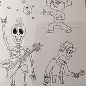 Mon projet du cours : Introduction à la création de personnages dans le style des cartoons. Traditional illustration, Character Design, and Drawing project by Sonia Sasa - 11.22.2023