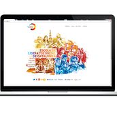 Identidad de Escola de Lideratge Social de Catalunya y diseño web. Een project van  Br, ing en identiteit, Webdesign, Grafisch ontwerp y Marketing van Oriol Comas - 23.11.2023
