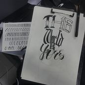 Meu projeto do curso: Lettering para tatuagem . % Lucas Sousa tarafından hazırlanan Kaligrafi, Harfler, Ve Dövme Tasarımı projesi - 11.23.2023