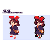 Kiki's delivery service. Un proyecto de Pixel art de luananegromonte - 23.11.2023