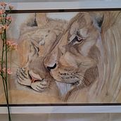 cariño leonino. Watercolor Painting, and Painting project by irychenserna - 11.23.2023