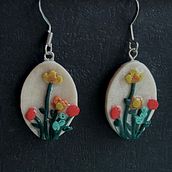 My project for course: Intro to Polymer Clay Jewelry: Design Floral Accessories. Accessor, Design, Arts, Crafts, Jewelr, Design, Fashion Design, and DIY project by igfaria - 11.24.2023