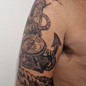 Mi proyecto del curso: Técnicas de tatuaje: sombreado con pepper shading. Traditional illustration, and Tattoo Design project by elisabethgestiona - 11.24.2023