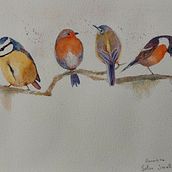 Mon projet du cours : Techniques artistiques d'aquarelle pour illustrer les oiseaux . Ilustrasi tradisional, Lukisan Cat Air, Gambar Realistis & Ilustrasi Naturalistik proyek oleh christwahl - 11.24.2023