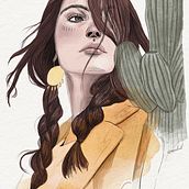 Mi proyecto del curso: Retrato ilustrado con Procreate. Traditional illustration, Vector Illustration, Digital Illustration, and Portrait Drawing project by Noelia Madueño - 12.24.2023
