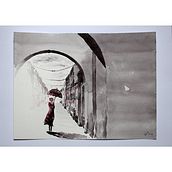 Einsam (Loneley). Un progetto di Belle arti, Pittura e Pittura ad acquerello di Axel Weisenberger - 31.03.2022