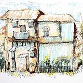 My project for course: Expressive Architectural Sketching with Colored Markers. Sketching, Drawing, Architectural Illustration, Sketchbook & Ink Illustration project by carolwaldenarts - 11.22.2023