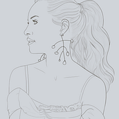 Proyecto de retratos estilizados. Een project van Ontwerp van personages y  Tekening van Elisabet Muñoz - 25.11.2023
