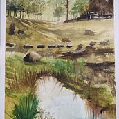 Mi proyecto del curso: Paisajes naturales en acuarela. Fine Arts, Painting, and Watercolor Painting project by mdeechave - 11.25.2023