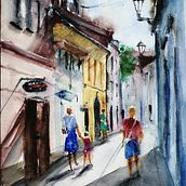 My project for course: Architectural Illustration with Watercolor. Traditional illustration, Sketching, Drawing, Watercolor Painting, Architectural Illustration, and Sketchbook project by Jana Bartosiewiczova - 11.25.2023