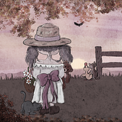 Corinne's animation: "A rainy day at the farm, admiring the sun set." . Animação, Animação 2D, Ilustração digital, e Desenho digital projeto de corinne_hadaway - 25.11.2023