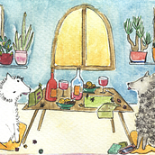 2023 calendar paintings. Traditional illustration project by Klaudia Rebeka Dániel - 12.10.2022