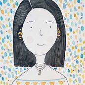 My project for course: Playful Illustration with Watercolor & Colored Pencils. Un progetto di Illustrazione tradizionale, Pittura, Pittura ad acquerello, Disegno di ritratti e Disegno con matite colorate di Ira - 26.11.2023