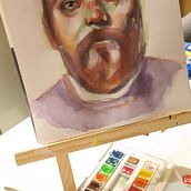 Mi proyecto del curso: Retrato artístico en acuarela. Un progetto di Belle arti, Pittura, Pittura ad acquerello e Disegno di ritratti di catascraft - 27.11.2023