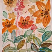My project for course: Artistic Floral Watercolor: Connect with Nature. Traditional illustration, Painting, Watercolor Painting, and Botanical Illustration project by kafkasr - 11.28.2023