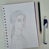 Meu projeto do curso: Caderno de retratos: explore o rosto humano. Sketching, Drawing, Portrait Drawing, Artistic Drawing, and Sketchbook project by Beatriz Chaves - 11.28.2023
