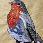 Vörösbegy - in my mother tongue. Traditional illustration, Embroider, and Textile Design project by welinda - 11.29.2023