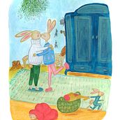 Mein Abschlussprojekt für den Kurs: Illustration von Kinderbüchern: Eine Geschichte in einem Moment. Traditional illustration, Drawing, Children's Illustration, Acr, lic Painting, Picturebook, and Colored Pencil Drawing project by Maria Haas - 12.02.2023