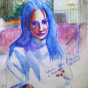 Mi proyecto del curso: Dibujo expresivo de la figura humana: explora formas y colores. Fine Arts, Pencil Drawing, Drawing, Portrait Drawing, Realistic Drawing, Figure Drawing, and Gouache Painting project by Fabienne Loosveldt - 12.03.2023