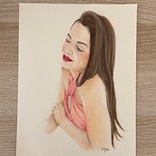 Mi proyecto del curso: Ilustración con pastel y lápices de colores . Ilustrație tradițională, Arte plastice, Desen în creion, Desen, Desen de portret, Desen realist și Desen artistic de Rocío Tejado Gutiérrez - 12.03.2023