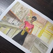 Mój projekt z kursu: Ilustracja akwarelowa: odtwórz swoje najbardziej kultowe sceny z filmów. Un proyecto de Ilustración tradicional, Bellas Artes, Pintura y Pintura a la acuarela de ald84 - 03.12.2023