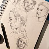 My project for course: Portrait Sketchbooking: Explore the Human Face . % Judyta tarafından hazırlanan Eskiz çizimi, Çizim, Portre Çizimi, Sanatsal Çizim, Ve Eskiz defteri projesi - 12.03.2023