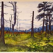 My project for course: Dreamy Watercolor Landscapes: Paint with Light. Painting, and Watercolor Painting project by aleksandrat - 12.03.2023
