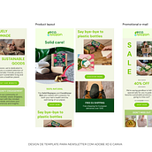 Ecobiozon: Design de template para newsletter com Adobe XD e Mailchimp. Design Management, Graphic Design, Marketing, Digital Marketing, Content Marketing, Digital Design, and Communication project by mariana_164610 - 12.02.2023