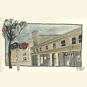 My project for course: Urban Sketching: Create Expressive Cityscapes. Painting, Sketching, Drawing, Watercolor Painting, Sketchbook & Ink Illustration project by Rebecca Jasso - 09.14.2021