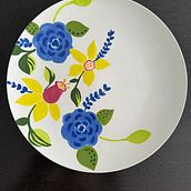 Mon projet du cours : Illustration florale sur céramique. Projekt z dziedziny Trad, c, jna ilustracja, Craft,  Sztuki piękne i Ceramika użytkownika mariana_s_salas - 05.10.2023