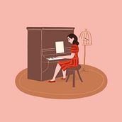 Alda Merini_Io sono Poesia. Un progetto di Illustrazione digitale e Albo illustrato di Isabella Fabris - 01.06.2023