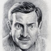 Walt Disney caricature. Ilustração tradicional, Desenho a lápis, Desenho, e Desenho de retrato projeto de Lior Shkedi - 03.02.2014