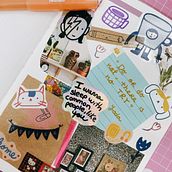 My project for course: Creative Bullet Journal: Planning and Creativity. Traditional illustration, Lettering, Drawing, H, Lettering, Management, and Productivit project by Clety Ramírez - 12.03.2023