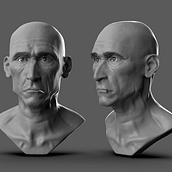 Mi proyecto del curso: Retrato 3D realista con ZBrush y KeyShot. Un progetto di 3D, Modellazione 3D e Character design 3D di Juan Francisco Flores - 06.12.2023