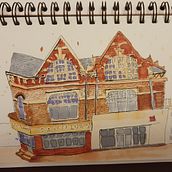My project for course: Expressive Architectural Sketching with Colored Markers. Sketching, Drawing, Architectural Illustration, Sketchbook & Ink Illustration project by Greg Benson-Shettle - 12.06.2023
