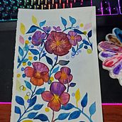 Mi proyecto del curso: Acuarela floral: conecta con la naturaleza. Traditional illustration, Painting, Watercolor Painting, and Botanical Illustration project by vanessa_cazarez_ - 12.05.2023