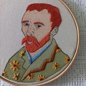 Meu projeto do curso: Criação de retratos bordados com aquarela. Un progetto di Pittura, Pittura ad acquerello, Ricamo e Textile Design di carolzinhachokito - 08.12.2023
