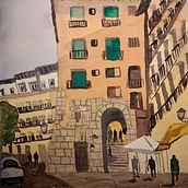 Mi proyecto del curso: Paisajes urbanos en acuarela. Un projet de Beaux Arts, Aquarelle et Illustration architecturale de pepicanopulido - 08.12.2023